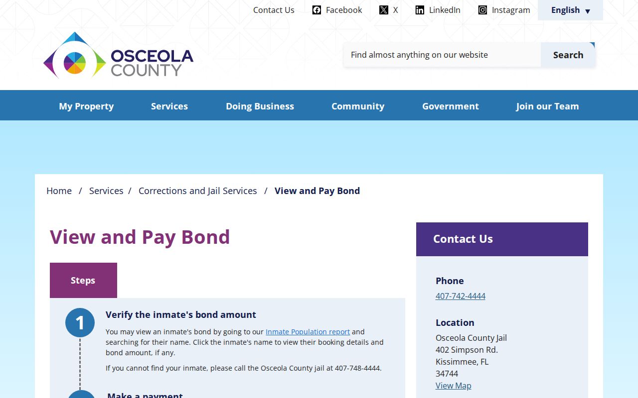 Osceola County bond processing estimate for inmates released in 24 hours