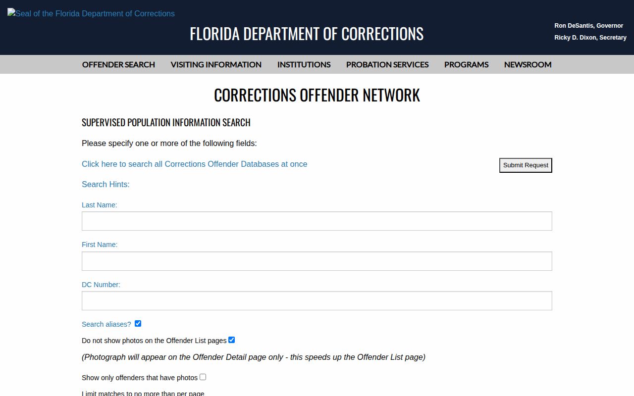 Florida state supervision lookup for Osceola County parole and probation records